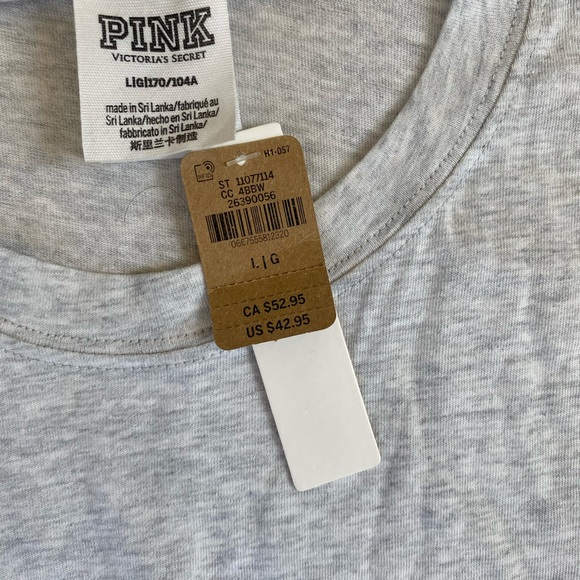 PINK Victoria's Secret Heather Gray Tee - Picture 2 of 4